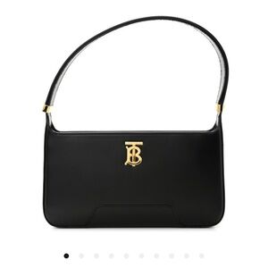 Burberry Calfskin Shoulder Bag Black